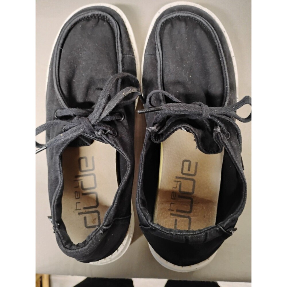 Hey Dude Womens Size 6 Shoes Wendy L Black Slip On Tie Casual Sneaker